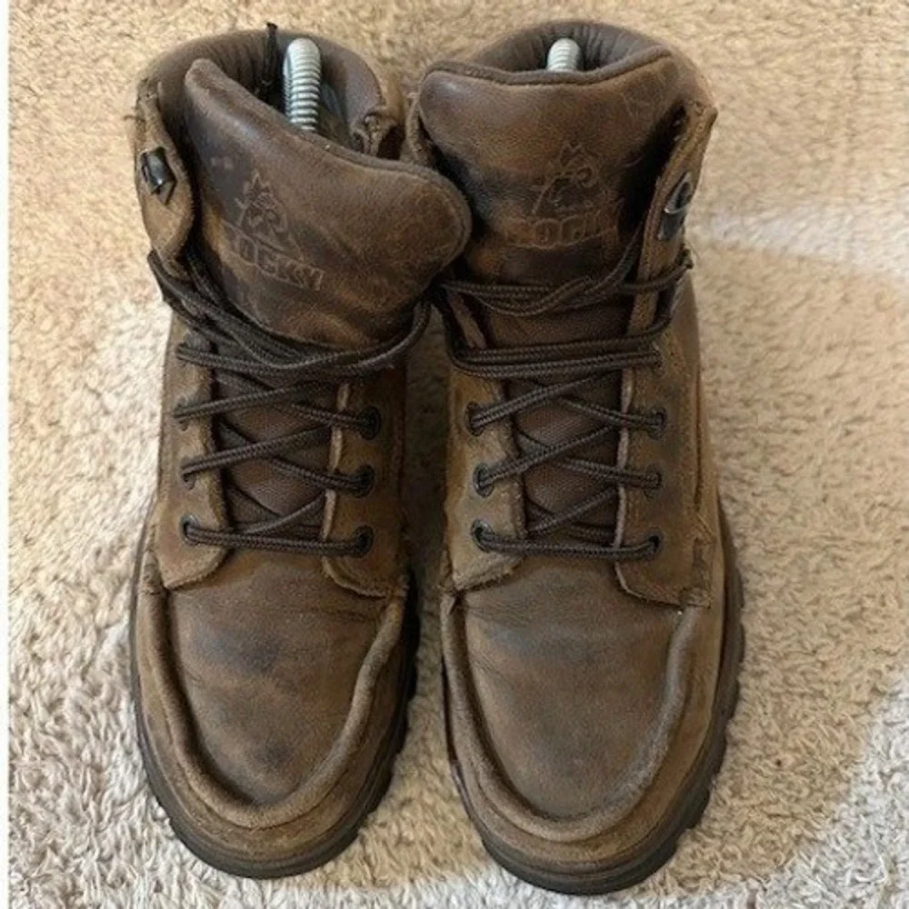 Rocky Outback GTX Boot Kids 4M 8723 Brown Gore-Tex Waterproof Leather Moc Toe